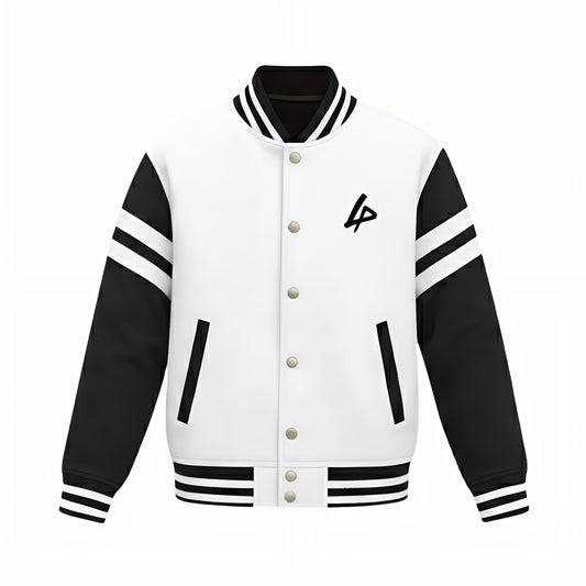 Elite Black & White Varsity Jacket – Premium Dual-Tone Collegiate Edition