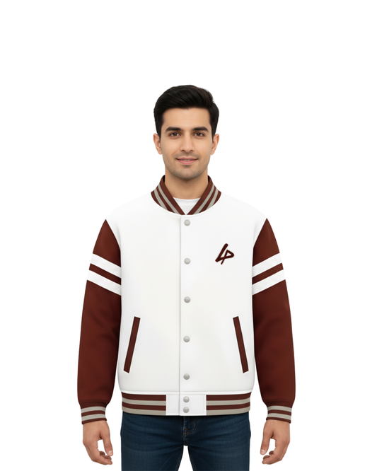 Elite Red & White Varsity Jacket – Premium Dual-Tone Collegiate Edition