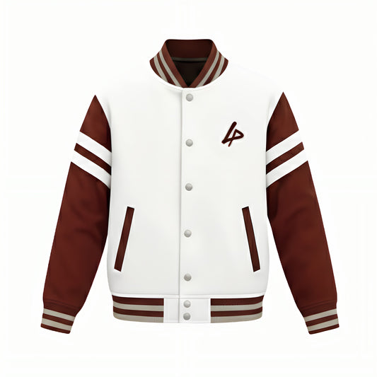Elite Red & White Varsity Jacket – Premium Dual-Tone Collegiate Edition