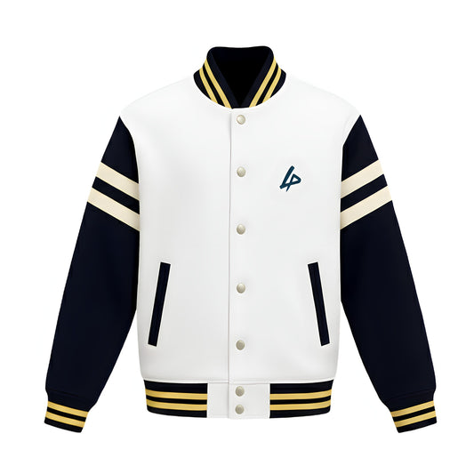 Elite Blue & White Varsity Jacket – Premium Dual-Tone Collegiate Edition