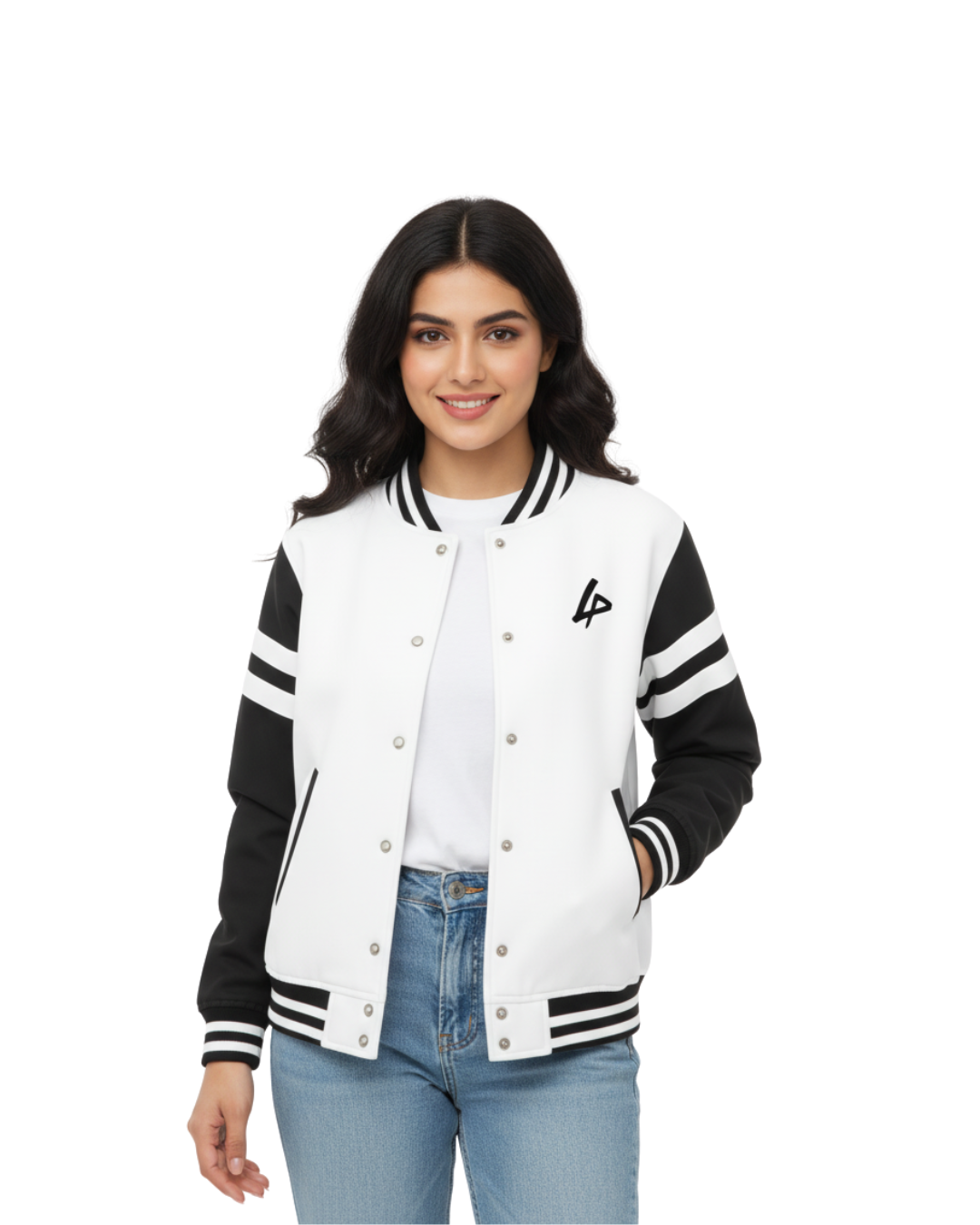 Elite Black & White Varsity Jacket – Premium Dual-Tone Collegiate Edition