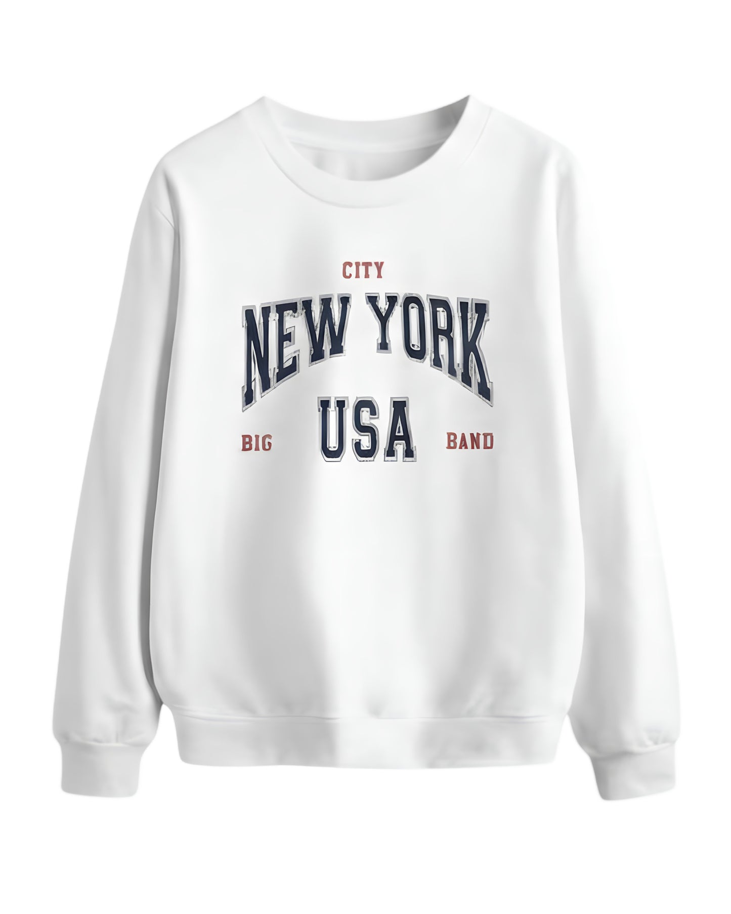 White New York USA Crewneck Sweatshirt – Comfortable, Stylish & Everyday Wear
