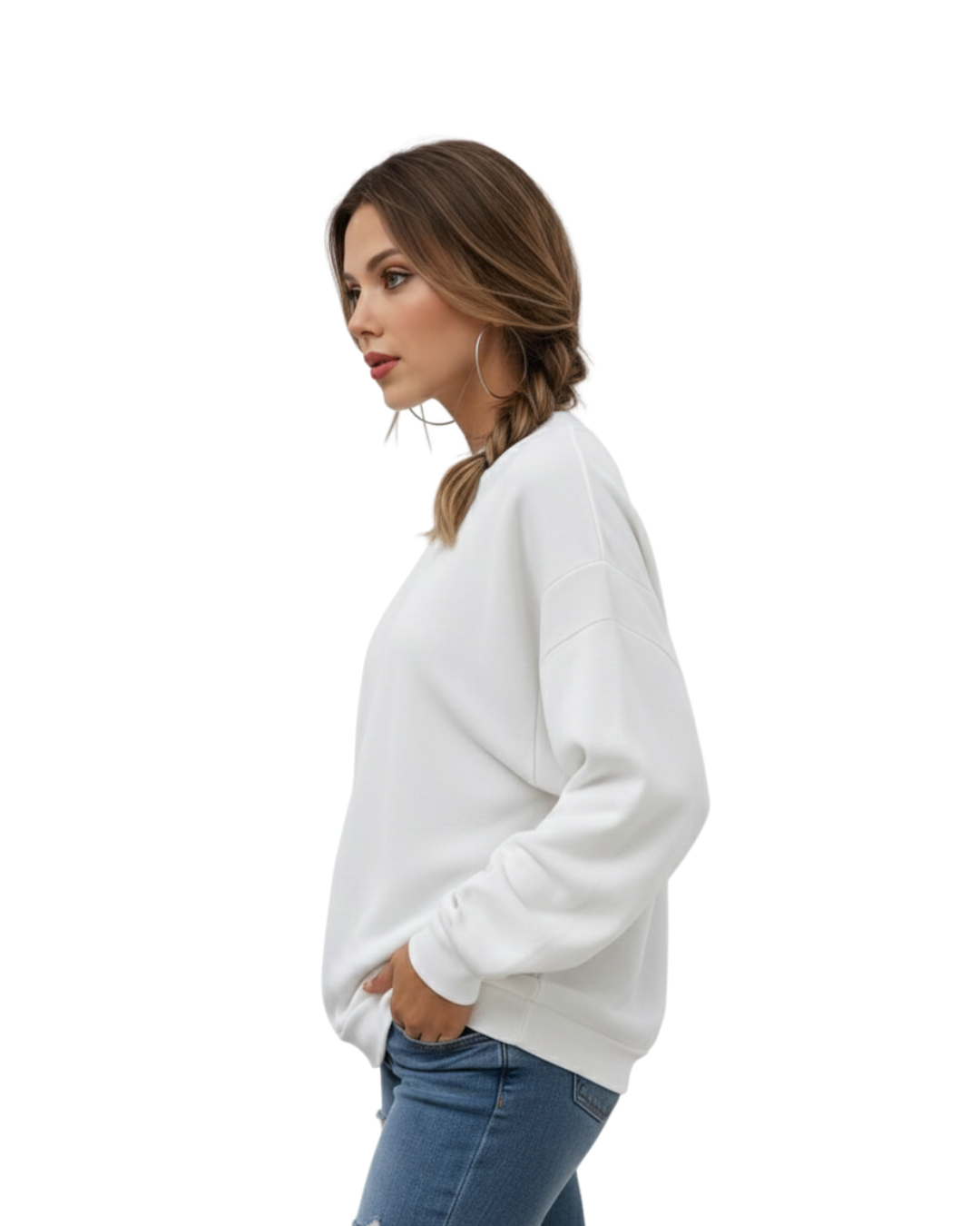 Classic White Sweatshirt – Ultra-Comfortable, Clean Look & Perfect Daily Wear