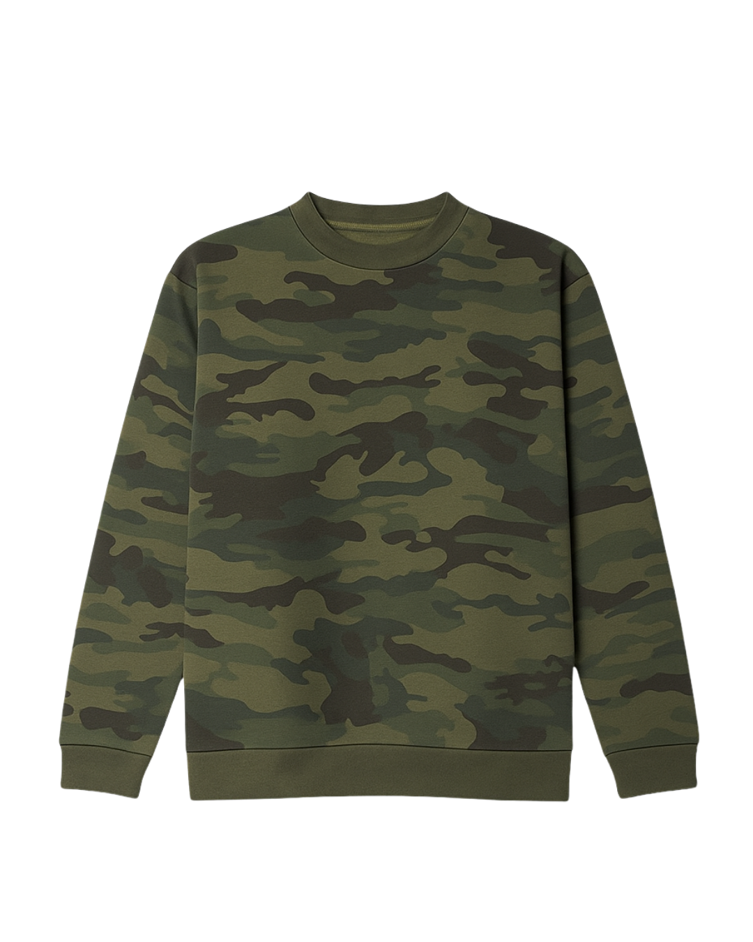 Premium Military Green Camo Sweatshirt – Soft Fabric, Modern Fit & Everyday Comfort