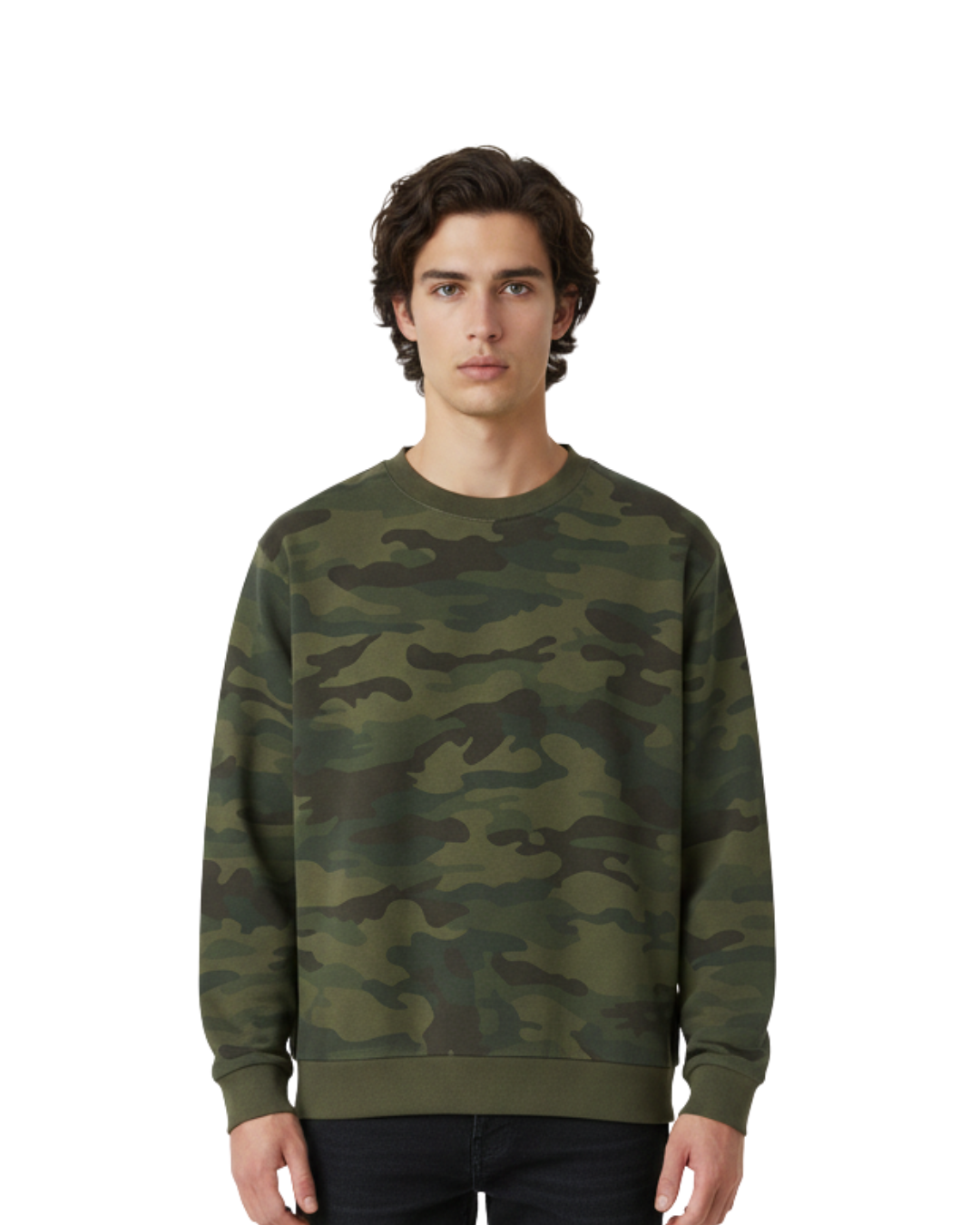 Premium Military Green Camo Sweatshirt – Soft Fabric, Modern Fit & Everyday Comfort