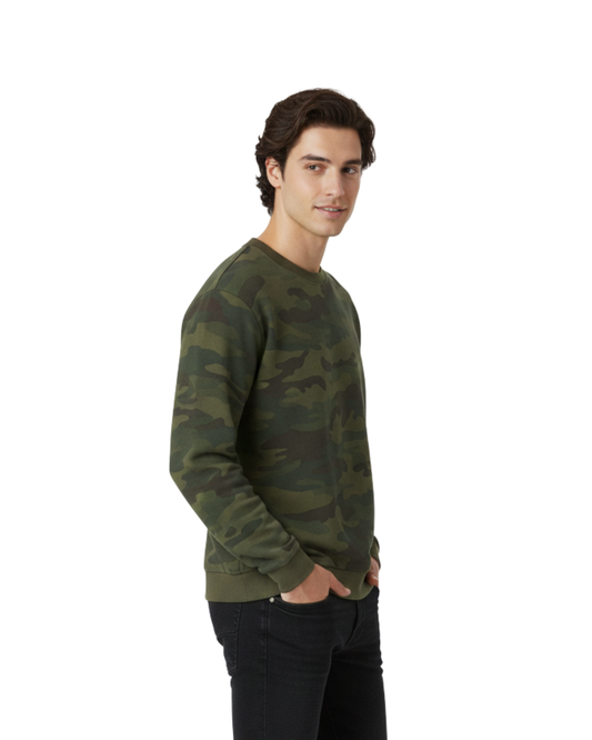 Premium Military Green Camo Sweatshirt – Soft Fabric, Modern Fit & Everyday Comfort