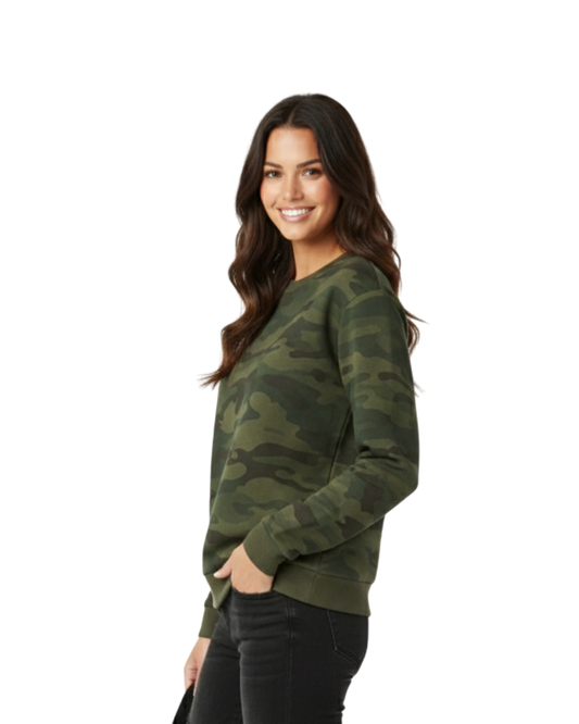 Premium Military Green Camo Sweatshirt – Soft Fabric, Modern Fit & Everyday Comfort