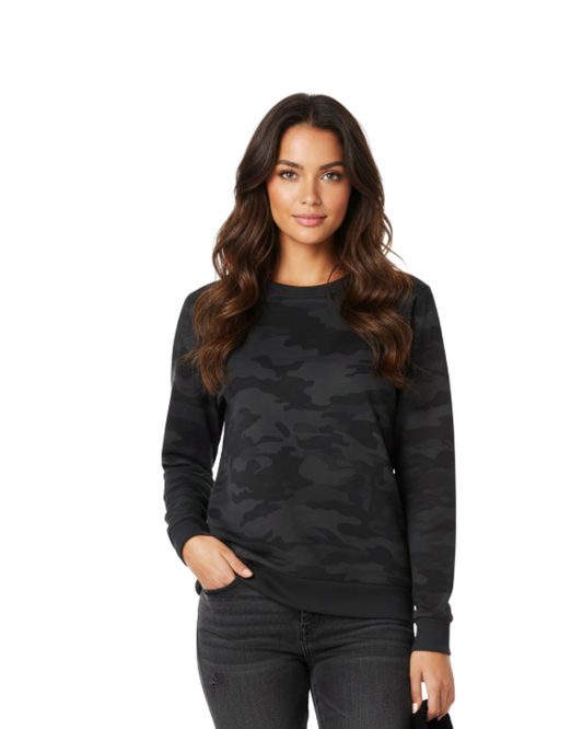 Premium Black & Charcoal Gray Camo Sweatshirt – Soft Fabric, Modern Fit & Everyday Comfort