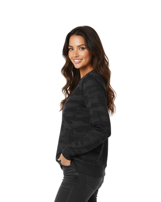 Premium Black & Charcoal Gray Camo Sweatshirt – Soft Fabric, Modern Fit & Everyday Comfort