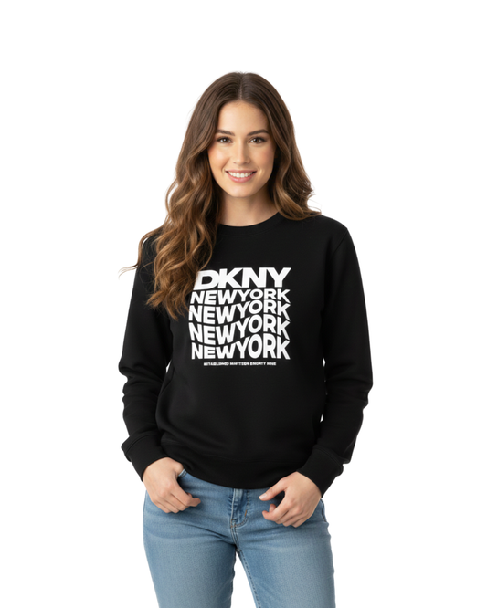 DKNY Signature New York Edition Sweatshirt with Bold Urban Streetwear Look