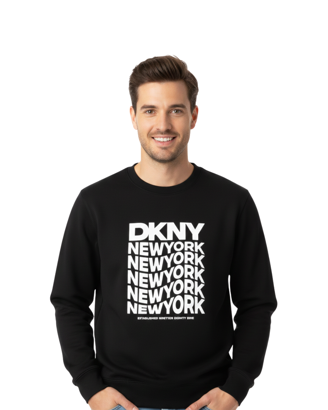 DKNY Signature New York Edition Sweatshirt with Bold Urban Streetwear Look
