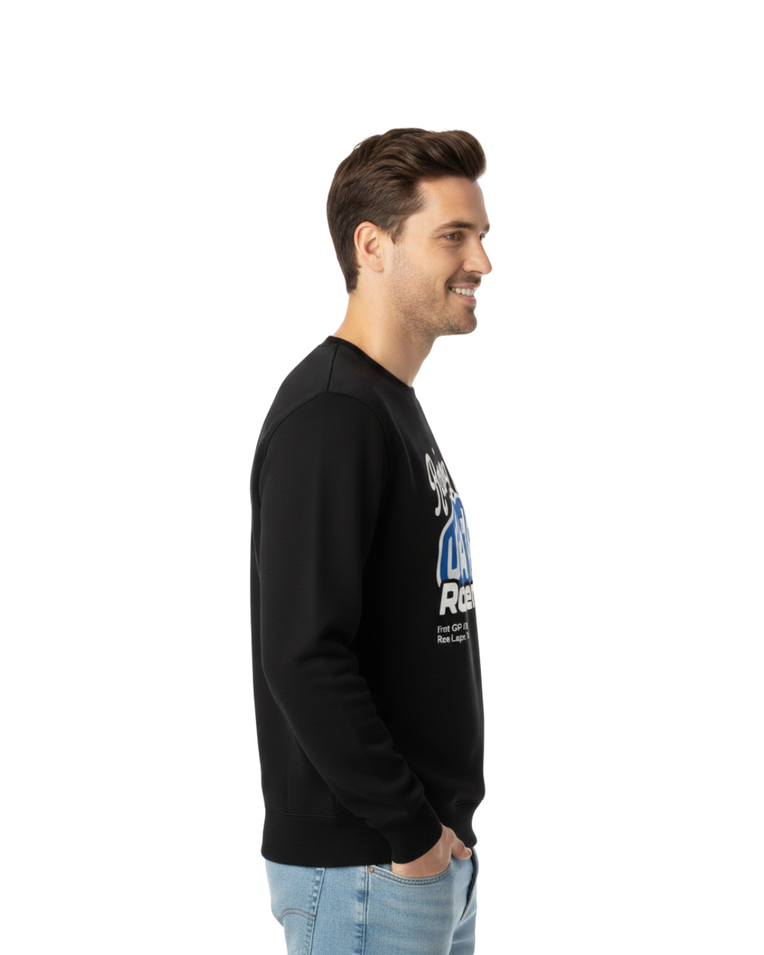 Premium Black Sweatshirt Featuring USA 1995 Racing Team Retro Print