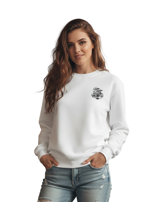 Premium White Sweatshirt – Harley-Davidson Chest Logo & Ultra-Comfortable Fabric