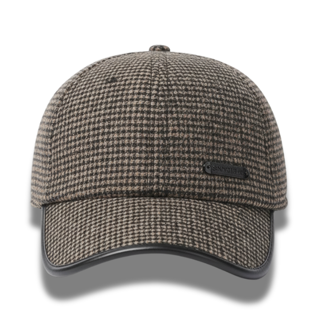 Grey & Black Textured Fabric Baseball Cap – Adjustable Fit, Premium Quality