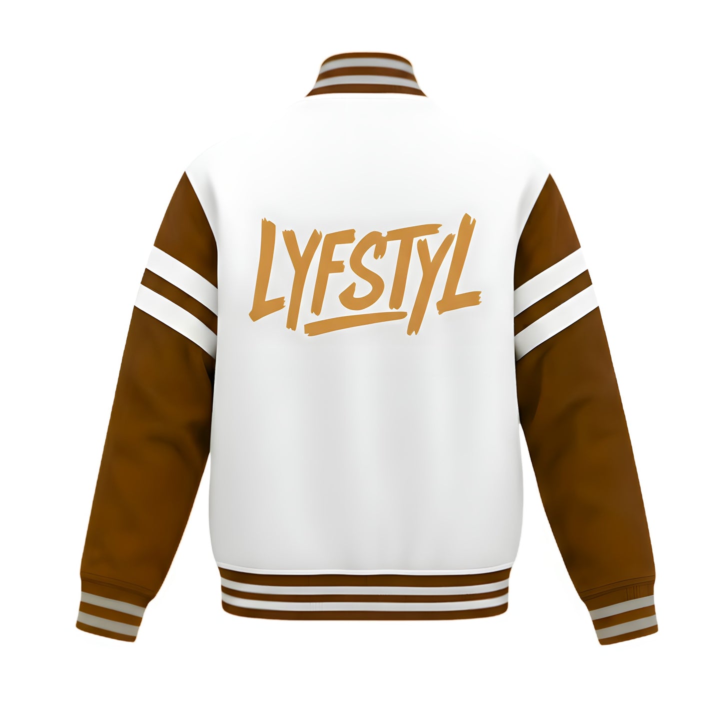 Elite Brown & White Varsity Jacket – Premium Dual-Tone Collegiate Edition